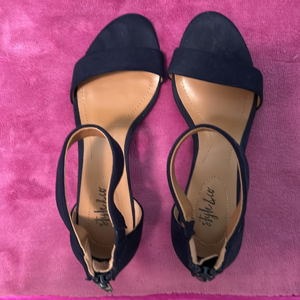 Style and Co blue heels size 7 - Picture 4 of 8